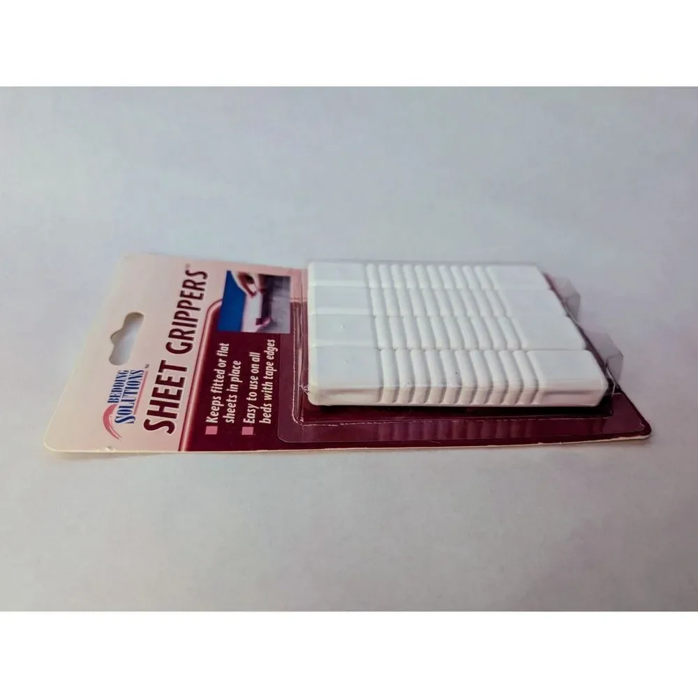 Vintage 4 Piece Bed Sheet Grippers Holders Clips Bed Sheet Straps Made In USA